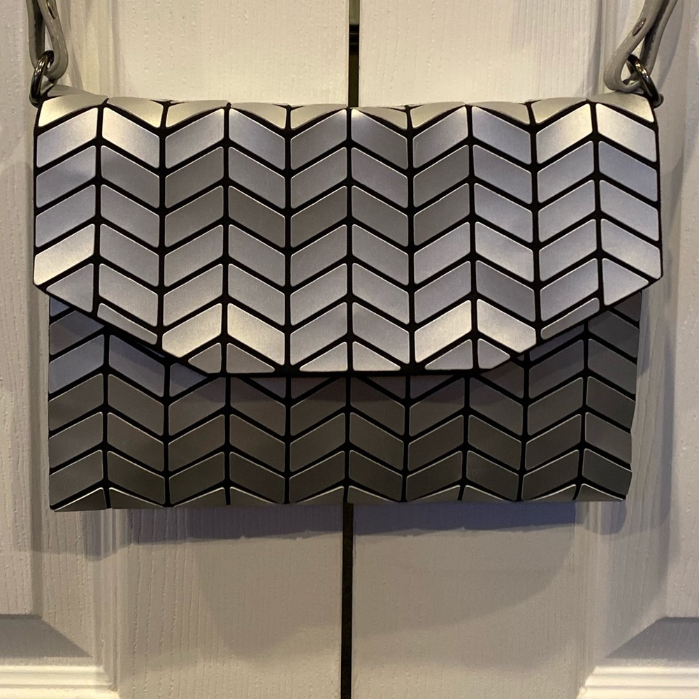 NWOT Patrizia Luca Metallic Prism shoulder bag.